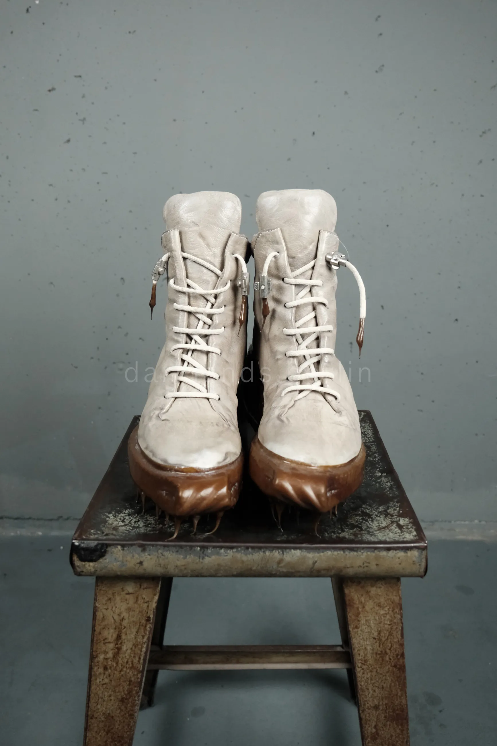 U-JACK Drip Rubber Sneakers, Gray | Carol Christian Poell 