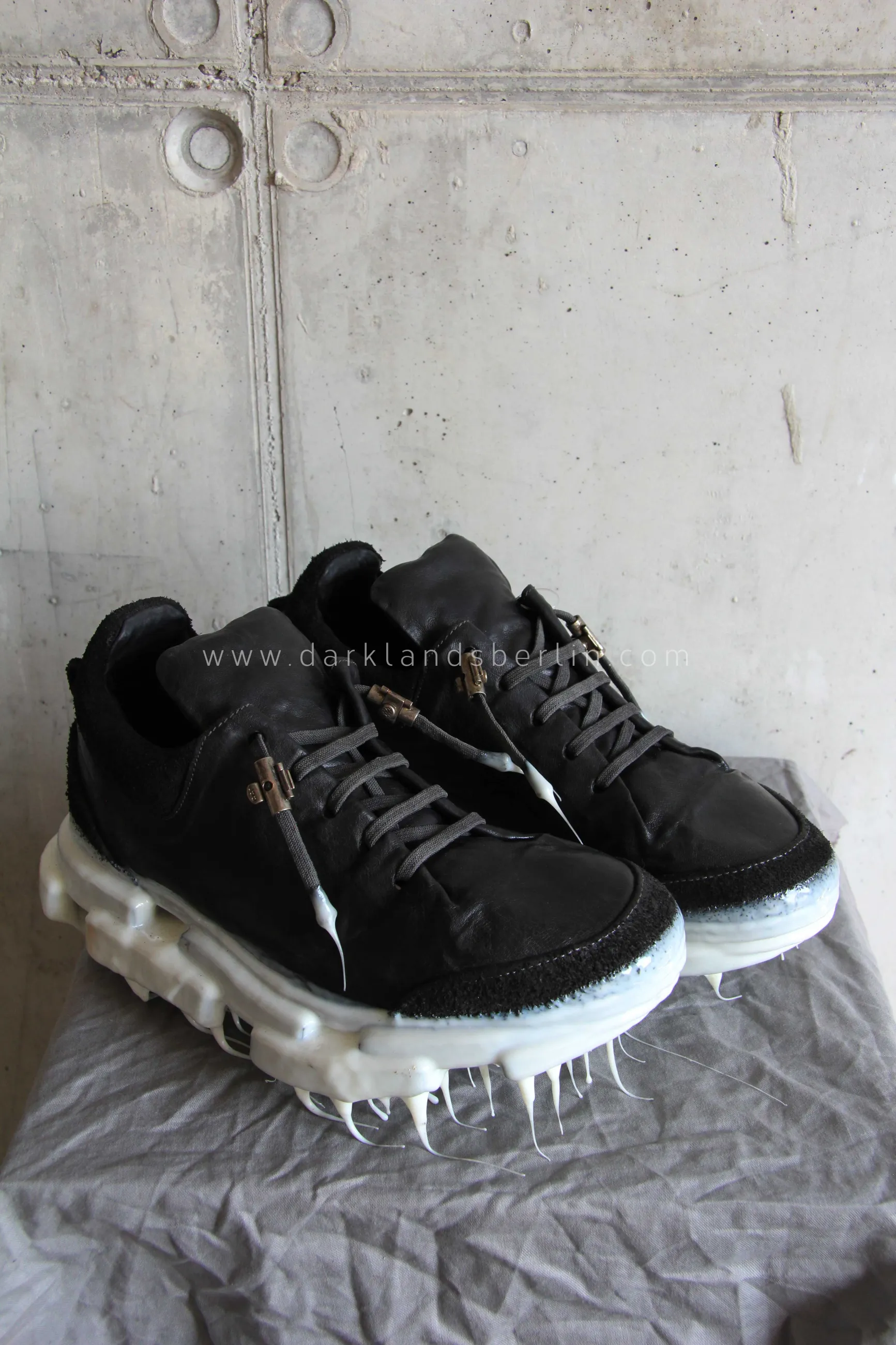 Iced Paper Dart Handled Low Top Sneaker, Black | Carol Christian 