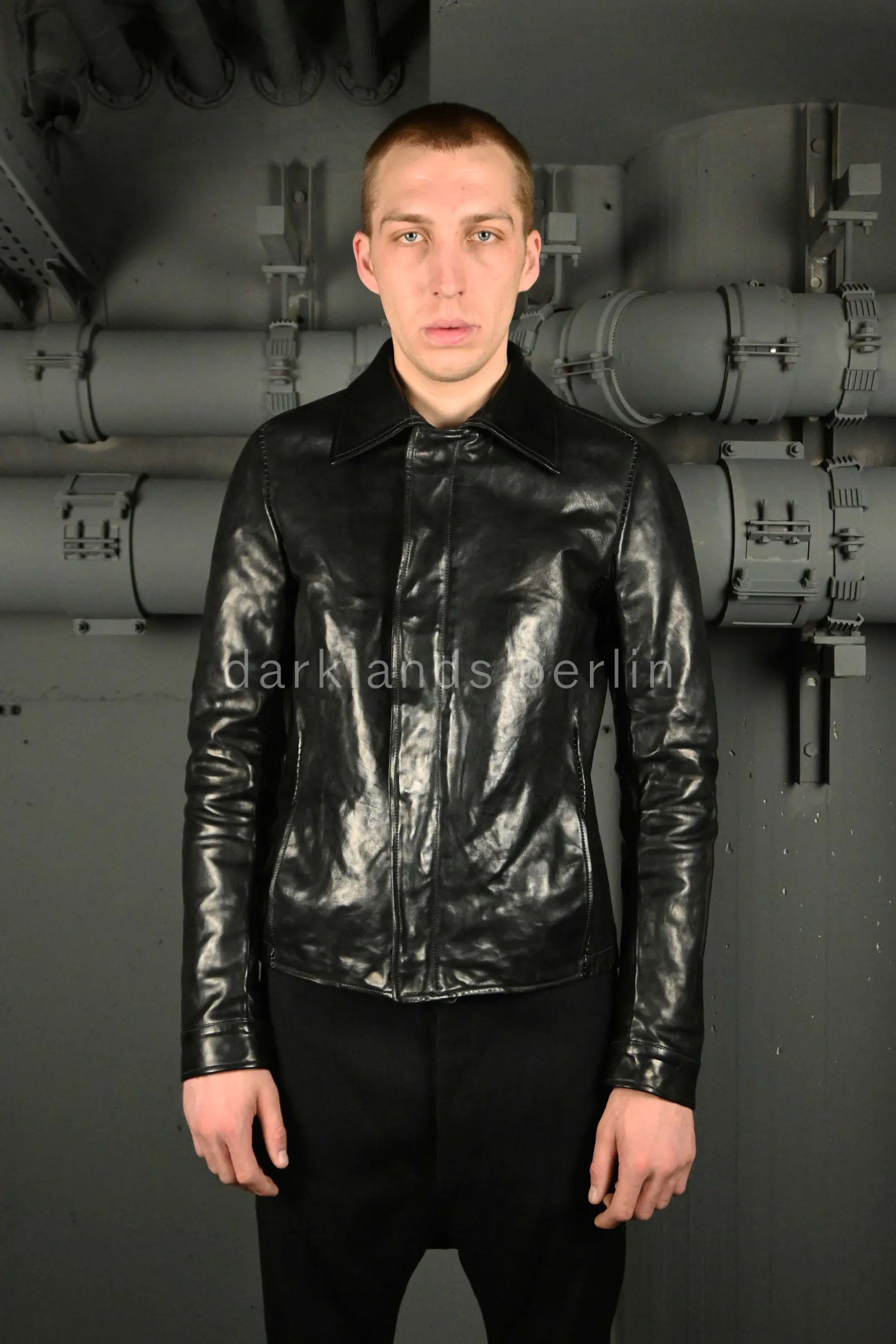 O. D. Lined Overlock Leather Jacket, Black | Carol Christian Poell 
