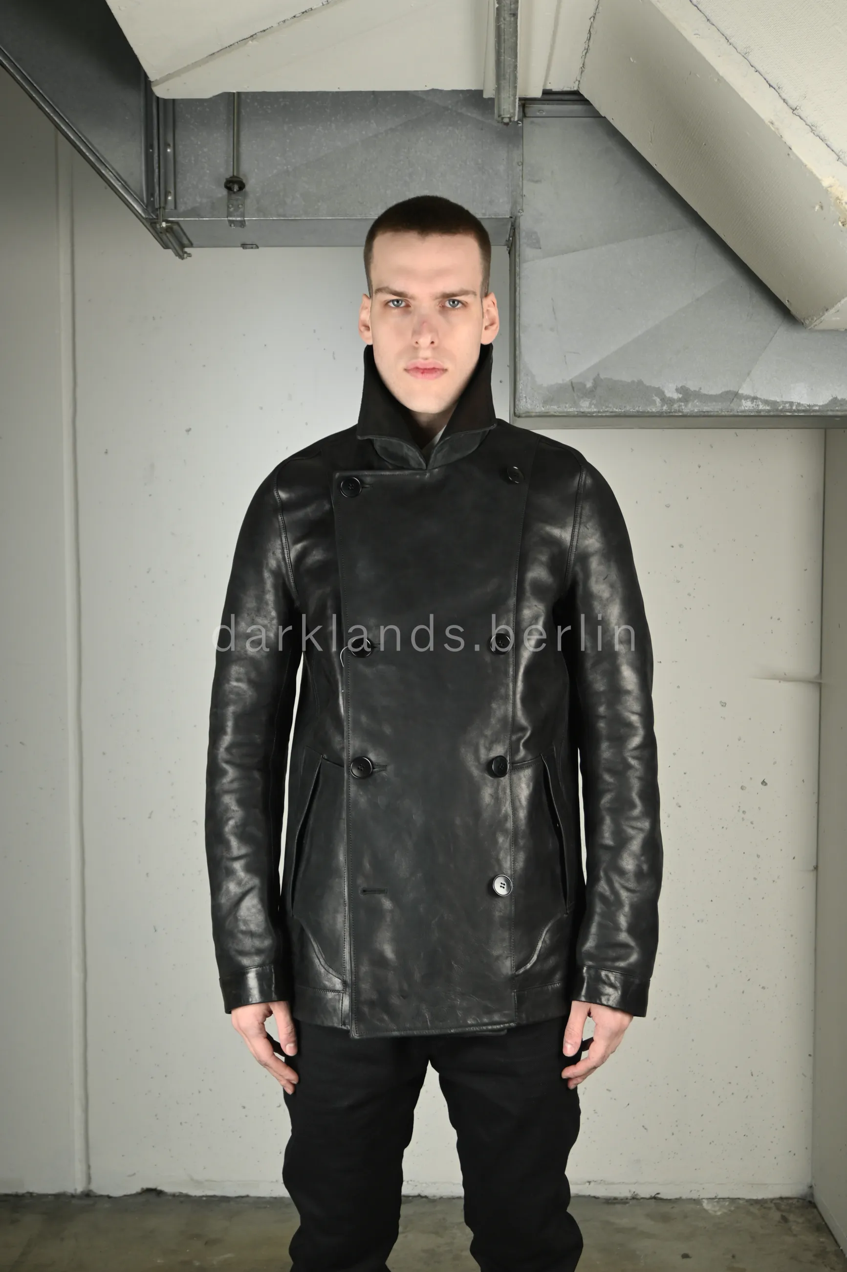 Reversible Leather Raglan Sleeve Caban | Deepti Barth | Darklands
